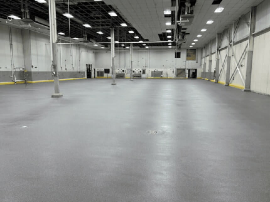 The best option for concrete factory floors, urethane cement flooring has unbeatable durability making it perfect for aerospace and automotive manufacturing